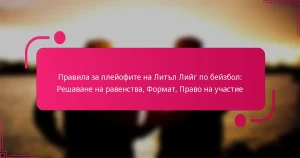 Правила за плейофите на Литъл Лийг по бейзбол: Решаване на равенства, Формат, Право на участие